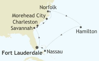 Bermuda cruise map